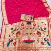 MB 149 Rani Pink Silk Saree with Zari Work & Lace Work. Wedding, Party, Festive, Events, Grab it for ₹2549. Delivery 4-6 Working Days. Shop now. | Designer Sarees, Embroidered Sarees, Sarees, Bollywood Sarees, Creative Sarees, Ethnic Saree, Modern Digital sarees, Party Wear Sarees