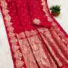 MB 142 Red Color Banarasi Silk with Zari Work & Lace Work Saree . Affordable Price ₹1899. Delivery 4-6 Working Days. Shop now. | Designer Sarees, Embroidered Sarees, Sarees, Bollywood Sarees, Creative Sarees, Ethnic Saree, Modern Digital sarees, Party Wear Sarees