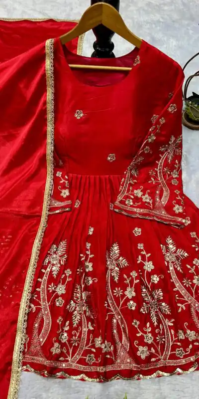VLM 300 Red Chinon Silk with Lace Work & Embroidery Work Salwar Suit . Affordable Price ₹1899. Delivery 4-6 Working Days. Shop now. | Jump Suits, Salwar suit, Casual Suits, Creative suits, Designer Suits, Palazzo Suits, Party Wear Suits, Patiala Suits, Straight Suits