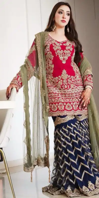 SR 1692 Red in Faux Georgette Bead Work & Embroidery Work Salwar Suit . Introductory Price ₹2099. Delivery 4-6 Working Days. Shop now. | Jump Suits, Salwar suit, Casual Suits, Creative suits, Designer Suits, Palazzo Suits, Party Wear Suits, Patiala Suits, Straight Suits