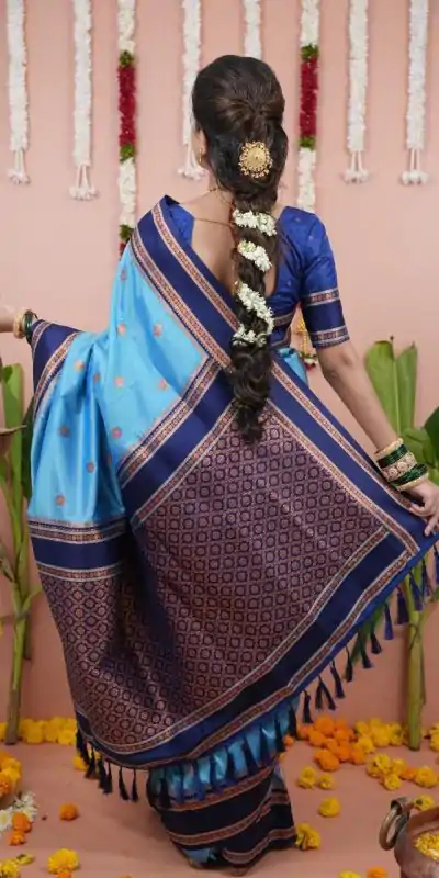 MS 536 Sky Blue Color Banarasi Silk Saree with Zari Work. Wedding, Party, Festive, Events, Available at ₹1699 only. Delivery 4-6 Working Days. Shop now. | Designer Sarees, Embroidered Sarees, Sarees, Bollywood Sarees, Creative Sarees, Ethnic Saree, Modern Digital sarees, Party Wear Sarees