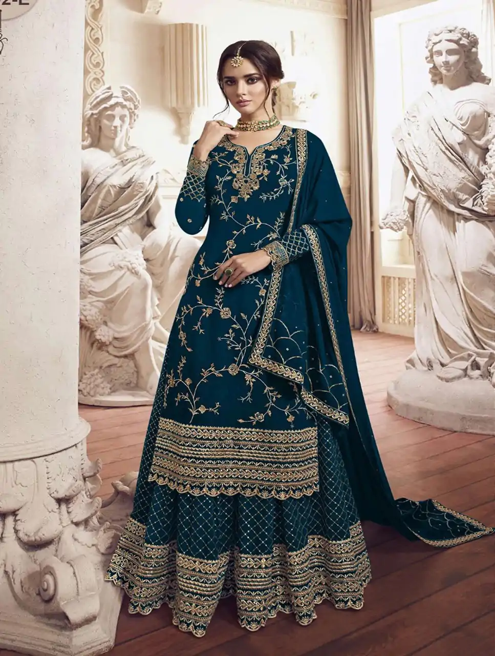 FC LT 4902 Teal Georgette with Embroidery Work Salwar Suit . Affordable Price ₹2399. Delivery 4-6 Working Days. Shop now. | Jump Suits, Salwar suit, Casual Suits, Creative suits, Designer Suits, Palazzo Suits, Party Wear Suits, Patiala Suits, Straight Suits