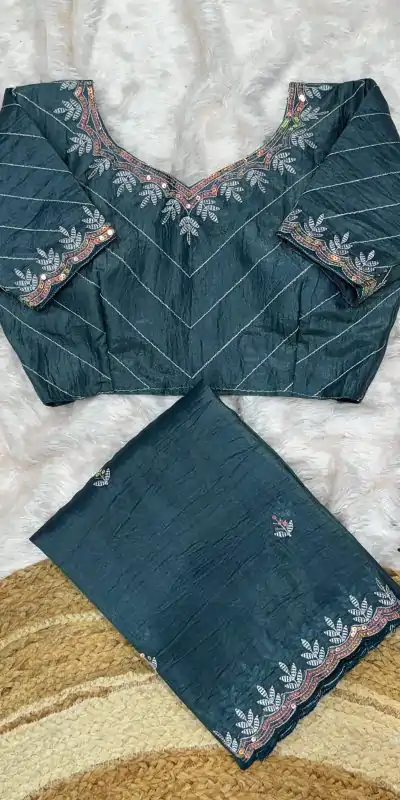 AC COCKTAIL Teal Gold Crush Saree Perfect for Wedding, Party, Engagement, Cultural Events, Pongal – . Available at ₹2149 only. Delivery 4-6 Working Day | Designer Sarees, Embroidered Sarees, Sarees, Bollywood Sarees, Creative Sarees, Ethnic Saree, Modern Digital sarees, Party Wear Sarees