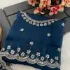 BT 400 Teal in Jimmy Chou Silk Embroidery Work & Lace Work Saree . Grab it for ₹2999. Delivery 4-6 Working Days. Shop now. | Designer Sarees, Embroidered Sarees, Sarees, Bollywood Sarees, Creative Sarees, Ethnic Saree, Modern Digital sarees, Party Wear Sarees