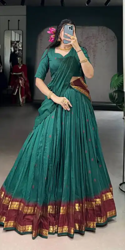 LNB 1904 Teal Color Pure Chanderi with Zari Work Lehenga Choli . Affordable Price ₹1999. Delivery 4-6 Working Days. Shop now. | Lehenga, Bollywood Lehenga, Creative Lehenga, Designer Lehenga, Embroidered Lehenga, Party Wear Lehenga