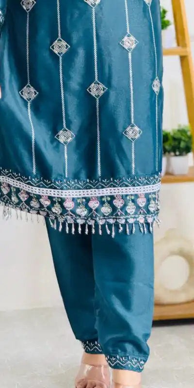 VLM 249 Teal Star Georgette Salwar Suit with Lace Work. Wedding, Party, Festive, Events Grab it for ₹1799. Delivery 4-6 Working Days. Shop now. | Jump Suits, Salwar suit, Casual Suits, Creative suits, Designer Suits, Palazzo Suits, Party Wear Suits, Patiala Suits, Straight Suits
