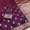 MB 1133 Wine in Banarasi Silk Lace Work & Zari Work Saree . Introductory Price ₹1849. Delivery 4-6 Working Days. Shop now. | Designer Sarees, Embroidered Sarees, Sarees, Bollywood Sarees, Creative Sarees, Ethnic Saree, Modern Digital sarees, Party Wear Sarees