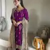 LG 1923 Wine Color Faux Georgette With Sequence Handmade Moti Work Salwar Suit Casual, Wedding, Party, Festive, Events Etc.4-6 Working Days@ 2149/-only | Jump Suits, Salwar suit, Casual Suits, Creative suits, Designer Suits, Palazzo Suits, Party Wear Suits, Patiala Suits, Straight Suits
