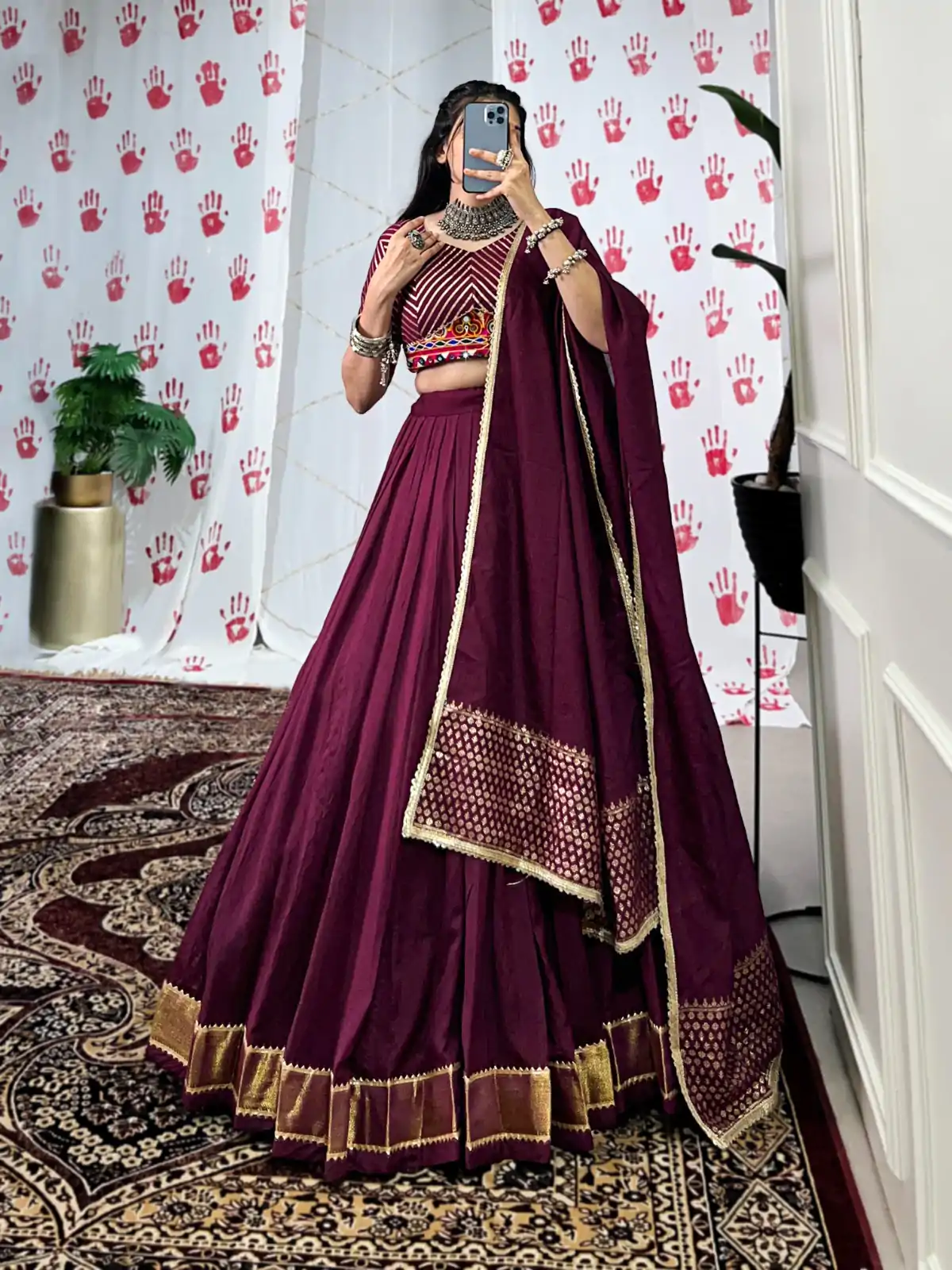LNB 1747 Wine Pure Chanderi Lehenga Choli Perfect for Wedding, Party, Housewarming, Pongal, Sangeet –. Festive Deal ₹2499. Delivery 4-6 Working Days. | Lehenga, Bollywood Lehenga, Creative Lehenga, Designer Lehenga, Embroidered Lehenga, Party Wear Lehenga