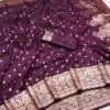 MB 1132 Wine Banarasi silk Saree Perfect for Wedding, Party, Traditional Day, Lohri, Durga Puja – . Festive Deal ₹1849. Delivery 4-6 Working Days. | Designer Sarees, Embroidered Sarees, Sarees, Bollywood Sarees, Creative Sarees, Ethnic Saree, Modern Digital sarees, Party Wear Sarees