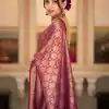 KPR 231 Wine Soft Lichi Silk Saree with Designer Work. Wedding, Party, Festive, Events, Festive Deal ₹1449. Delivery 4-6 Working Days. Shop now. | Designer Sarees, Embroidered Sarees, Sarees, Bollywood Sarees, Creative Sarees, Ethnic Saree, Modern Digital sarees, Party Wear Sarees