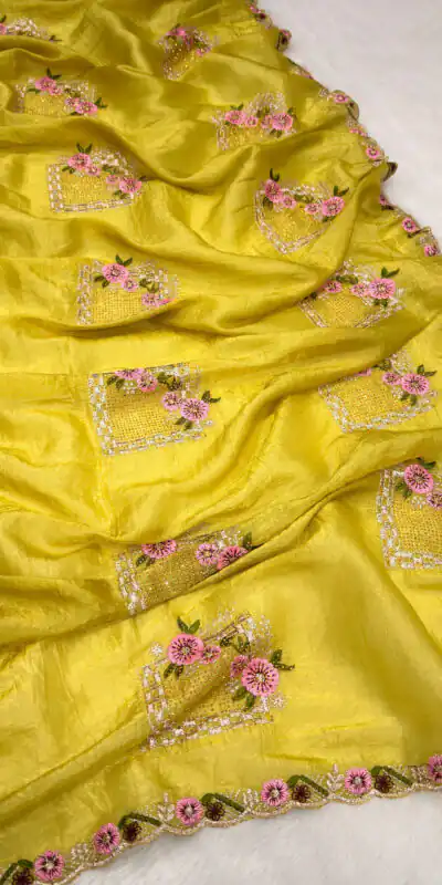 SC 239 Pink Georgette With Lace Work & Lace Border Saree . Wedding, Party, Festive, Events, Exclusive Offer ₹1599. Delivery 4-6 Working Days. Shop now. | Designer Sarees, Embroidered Sarees, Sarees, Bollywood Sarees, Creative Sarees, Ethnic Saree, Modern Digital sarees, Party Wear Sarees