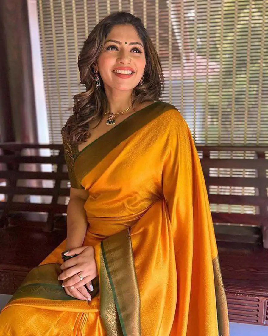 KPR 143 Yellow Color Soft Lichi Silk with Designer Work Saree . Special Price ₹1449. Delivery 4-6 Working Days. Shop now. | Designer Sarees, Embroidered Sarees, Sarees, Bollywood Sarees, Creative Sarees, Ethnic Saree, Modern Digital sarees, Party Wear Sarees