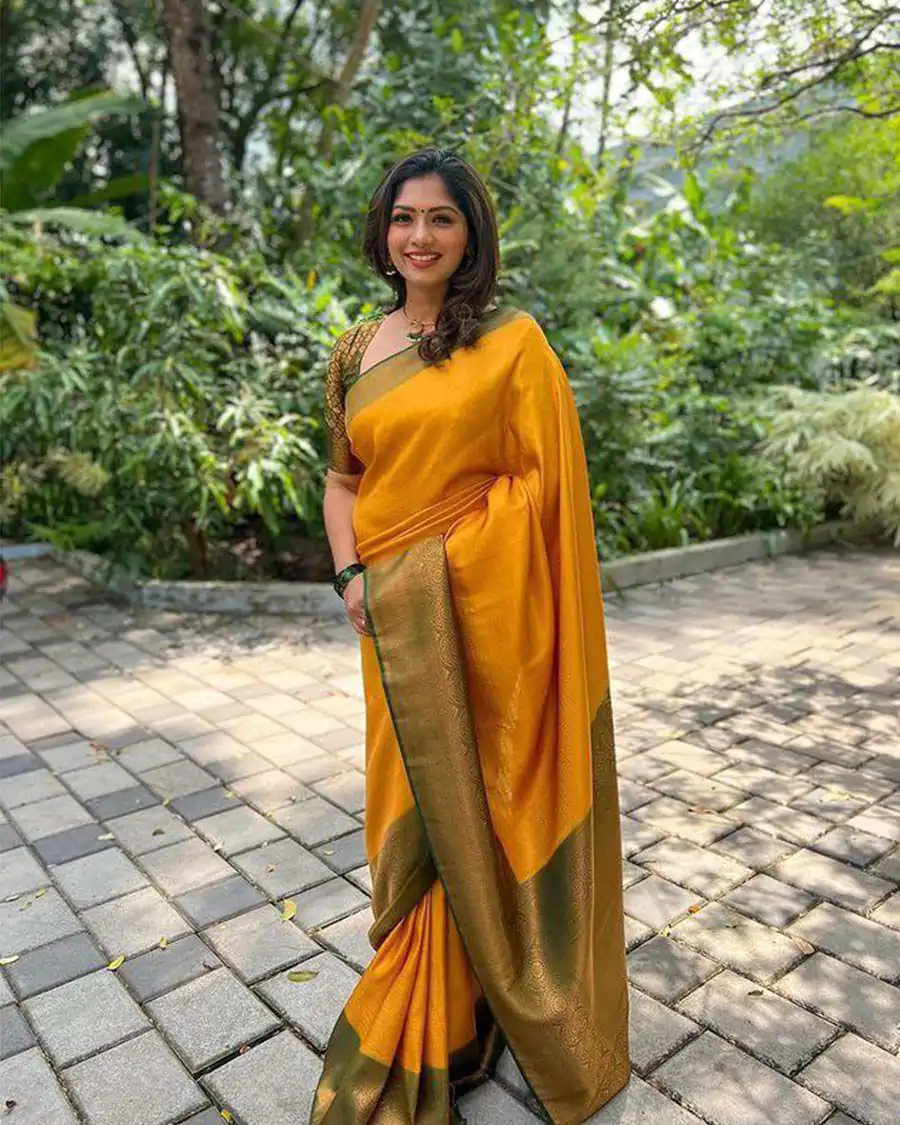 KPR 143 Yellow Color Soft Lichi Silk with Designer Work Saree . Special Price ₹1449. Delivery 4-6 Working Days. Shop now. | Designer Sarees, Embroidered Sarees, Sarees, Bollywood Sarees, Creative Sarees, Ethnic Saree, Modern Digital sarees, Party Wear Sarees