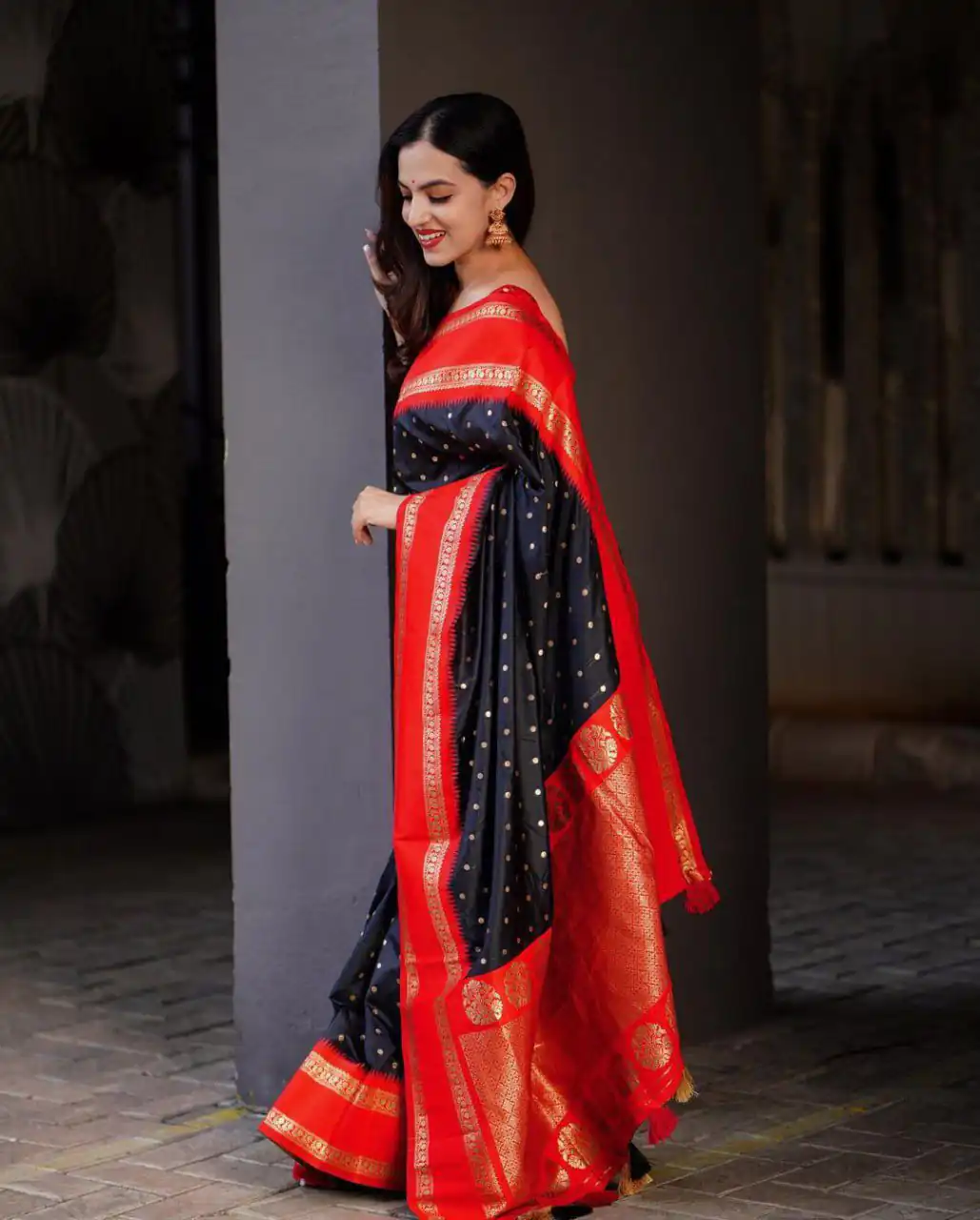 KPR 240 Black in Color Soft Lichi Silk Lace Work & Lace Border Saree . Now at just ₹1449. Delivery 4-6 Working Days. Shop now. | Designer Sarees, Embroidered Sarees, Sarees, Bollywood Sarees, Creative Sarees, Ethnic Saree, Modern Digital sarees, Party Wear Sarees