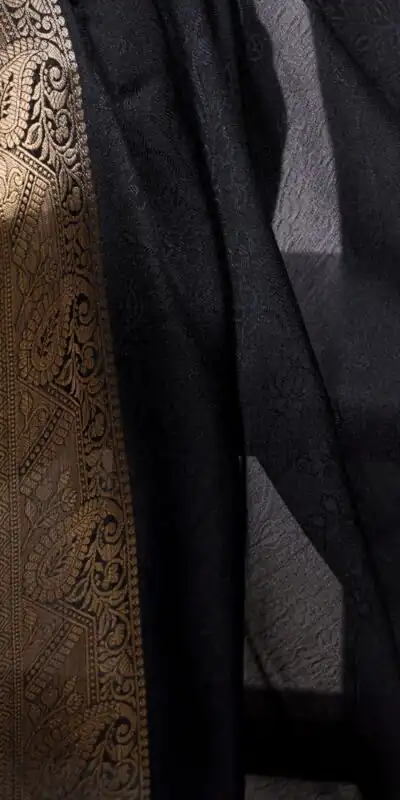 YNF 7908 Black Mass Mello Saree with Zari Work. Wedding, Party, Festive, Events Introductory Price ₹1449. Delivery 4-6 Working Days. Shop now. | Designer Sarees, Embroidered Sarees, Sarees, Bollywood Sarees, Creative Sarees, Ethnic Saree, Modern Digital sarees, Party Wear Sarees