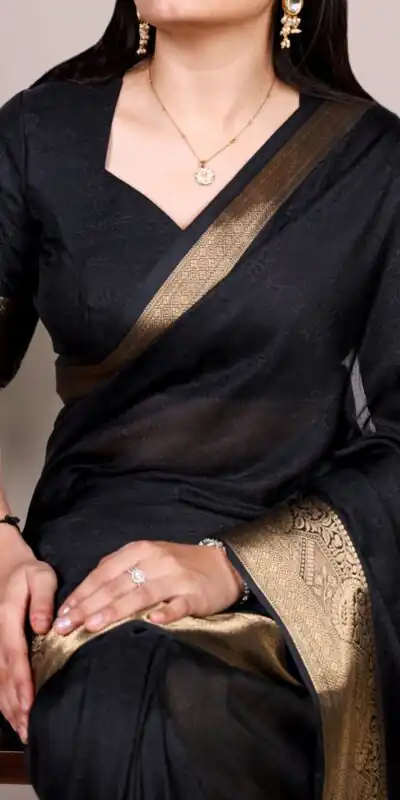 YNF 7908 Black Mass Mello Saree with Zari Work. Wedding, Party, Festive, Events Introductory Price ₹1449. Delivery 4-6 Working Days. Shop now. | Designer Sarees, Embroidered Sarees, Sarees, Bollywood Sarees, Creative Sarees, Ethnic Saree, Modern Digital sarees, Party Wear Sarees