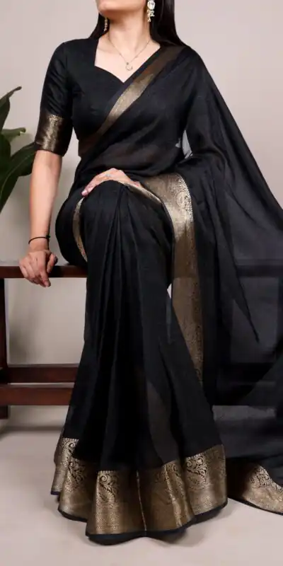 YNF 7908 Black Mass Mello Saree with Zari Work. Wedding, Party, Festive, Events Introductory Price ₹1449. Delivery 4-6 Working Days. Shop now. | Designer Sarees, Embroidered Sarees, Sarees, Bollywood Sarees, Creative Sarees, Ethnic Saree, Modern Digital sarees, Party Wear Sarees