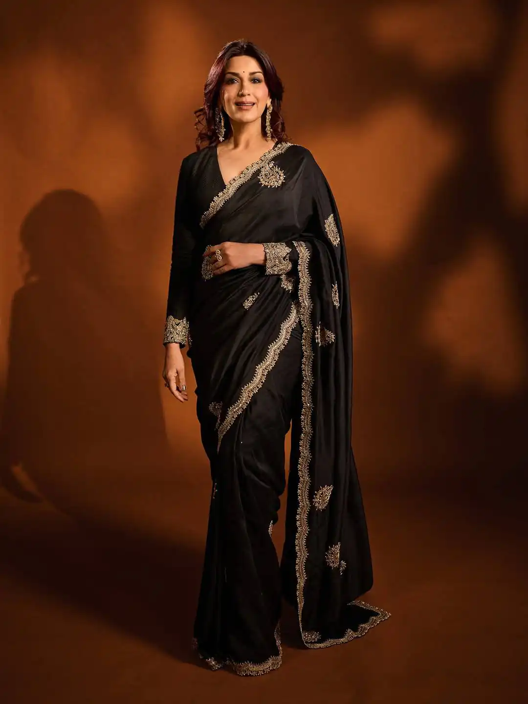 BT 1304 Black Rangoli Crush Silk Saree with Sequins Work & Embroidery Work. Now at just ₹1999. Delivery 4-6 Working Days. Shop now. | Designer Sarees, Embroidered Sarees, Sarees, Bollywood Sarees, Creative Sarees, Ethnic Saree, Modern Digital sarees, Party Wear Sarees