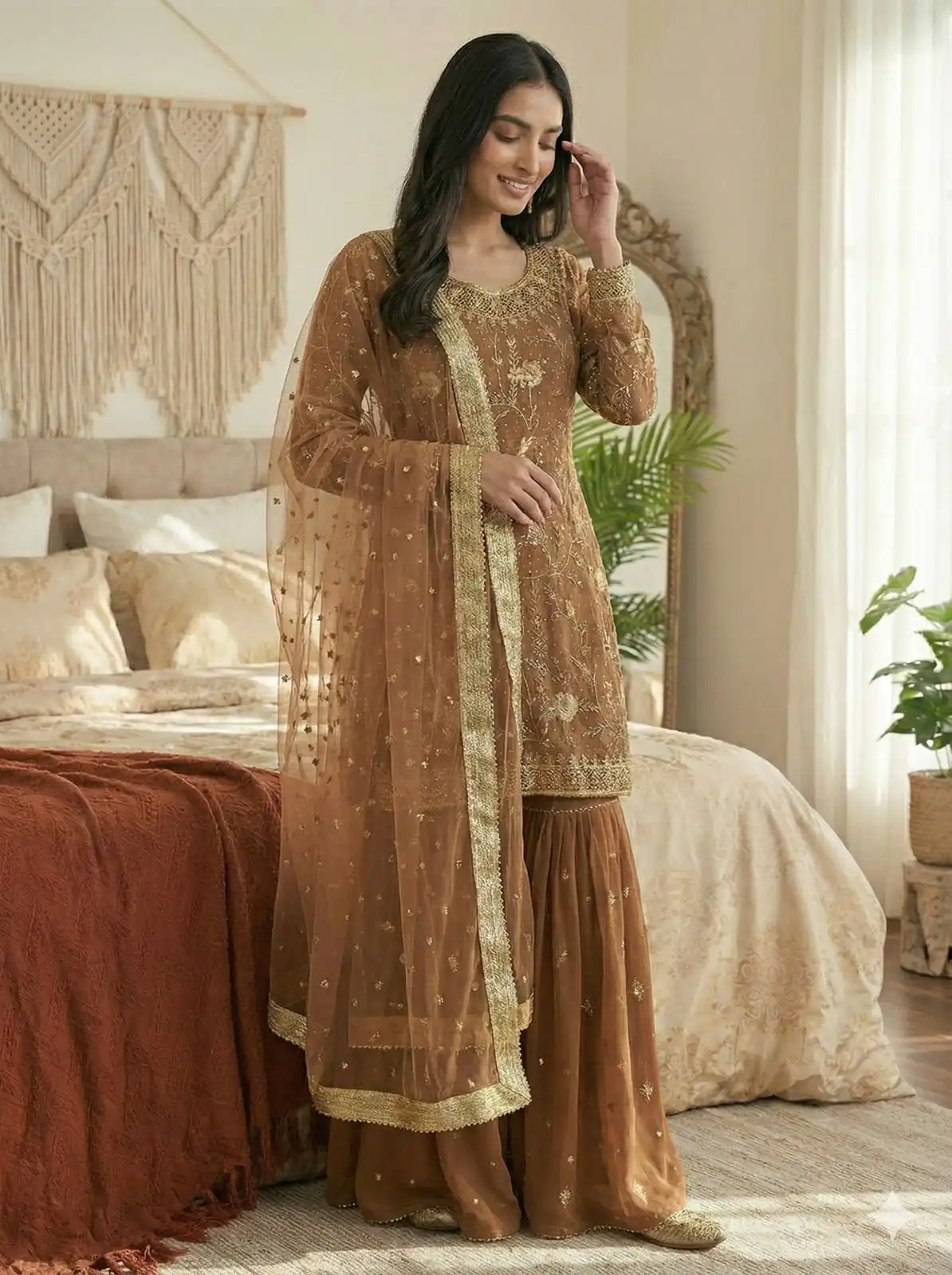 ZSR 3151 Chiku in Georgette Embroidery Work & Lace Work Salwar Suit With. Festive Deal ₹2149. Delivery 4-6 Working Days. Shop now. | Jump Suits, Tops & Bottoms, Track Suits, Salwar suit, Casual Suits, Creative suits, Designer Suits, Palazzo Suits, Party Wear Suits, Patiala Suits, Straight Suits, Trendy Wear