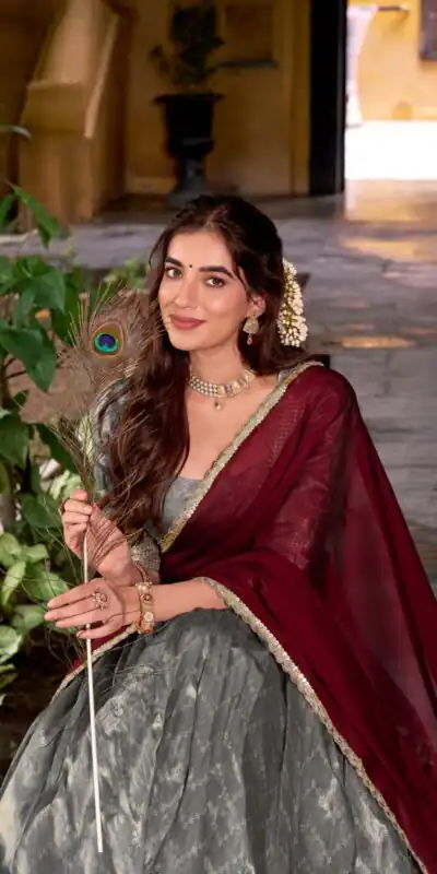 LNB 2026 Gray Color Dupion Silk Lehenga Choli With Zari Work.Wedding, Party, Festive, Events, Special Price ₹1999. Delivery 4-6 Working Days. Shop now. | Lehenga, Bollywood Lehenga, Creative Lehenga, Designer Lehenga, Embroidered Lehenga, Party Wear Lehenga