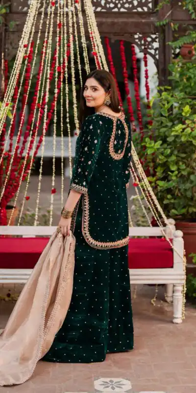 KD 1536 Green Viscose Velvet Thread Sequence Work Salwar Suit Wedding, Party, Festive, Events, Special Price ₹2399. Delivery 4-6 Working Days. Shop now. | Jump Suits, Tops & Bottoms, Track Suits, Salwar suit, Casual Suits, Creative suits, Designer Suits, Palazzo Suits, Party Wear Suits, Patiala Suits, Straight Suits, Trendy Wear