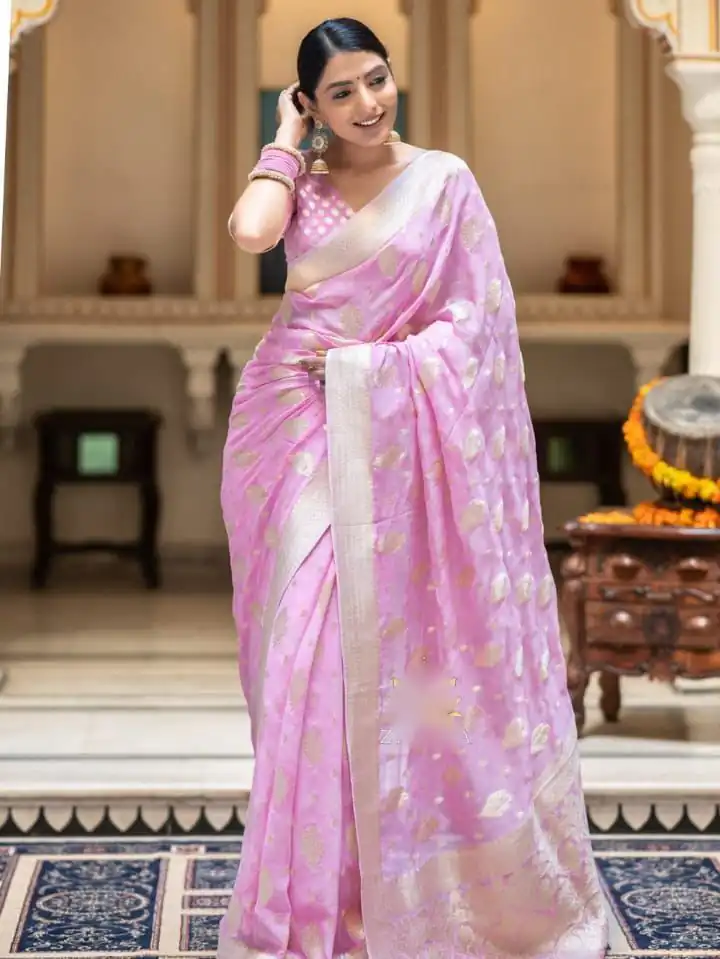 KPR 190 Lavender Soft Lichi Silk Jacquard Work Saree with Designer Work Wedding, Party, Festive, Events, Deal ₹1399. Delivery 4-6 Working Days. Shop now. | Designer Sarees, Embroidered Sarees, Sarees, Bollywood Sarees, Creative Sarees, Ethnic Saree, Modern Digital sarees, Party Wear Sarees