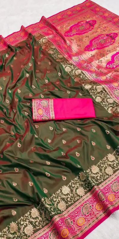 MB 3315 Mahendi Color Banarasi Silk Gold Zari Border Saree . Wedding, Party, Festive, Available at ₹2049 only. Delivery 4-6 Working Days. Shop now. | Designer Sarees, Designer Sarees, Embroidered Sarees, Sarees, Bollywood Sarees, Creative Sarees, Designer Sarees, Embroidered Sarees, Ethnic Saree, Modern Digital sarees, Party Wear Sarees