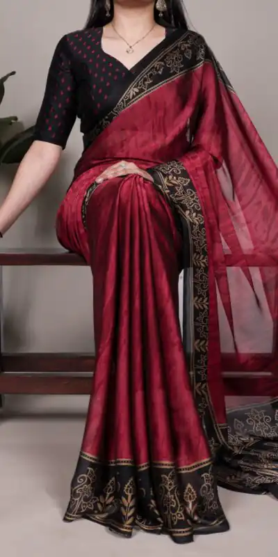 YNF 7103 Maroon Rangoli Silk Saree Perfect for Wedding, Party, Karwa Chauth, Makar Sankranti, Baisakhi – . Available at ₹1449 only. Delivery 4-6 Work | Designer Sarees, Embroidered Sarees, Sarees, Bollywood Sarees, Creative Sarees, Ethnic Saree, Modern Digital sarees, Party Wear Sarees