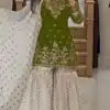 VLM 264 Mehendi in Fox Georgette Embroidery Work & Lace Work Salwar Suit . Best Price ₹2399. Delivery 4-6 Working Days. Shop now. | Jump Suits, Tops & Bottoms, Track Suits, Salwar suit, Casual Suits, Creative suits, Designer Suits, Palazzo Suits, Party Wear Suits, Patiala Suits, Straight Suits, Trendy Wear