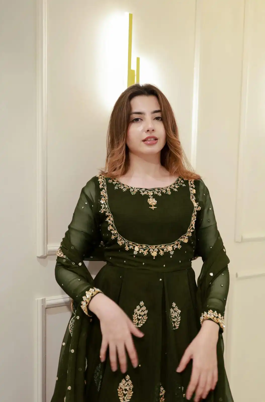 LG 2006 Mehendi Georgette Gown Perfect for Wedding, Party, Engagement, Diwali, Sangeet . Exclusive Offer ₹1999. Delivery 4-6 Working Days. Shop now. | Gowns, Bollywood Gowns, Creative Gowns, Designer Gowns, Embroidered Gowns, Party Wear Gowns