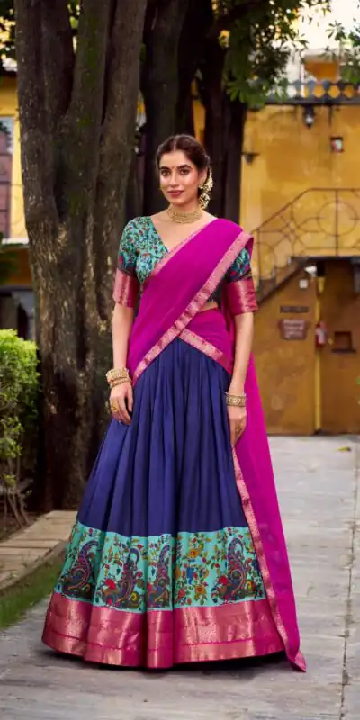 LNB 1244 Navy Blue in Aastha Silk Lace Work & Zari Work Lehenga Choli. Grab it for ₹1349. Delivery 4-6 Working Days. Shop now. | Lehenga, Bollywood Lehenga, Creative Lehenga, Designer Lehenga, Embroidered Lehenga, Party Wear Lehenga