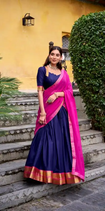LNB 2029 Navy Blue Poly Cotton Lehenga Choli Perfect for Wedding, Party, Bridal Wear, Sangeet, Baisakhi Affordable Price ₹1899. Delivery 4-6 Working Days. | Lehenga, Bollywood Lehenga, Creative Lehenga, Designer Lehenga, Embroidered Lehenga, Party Wear Lehenga