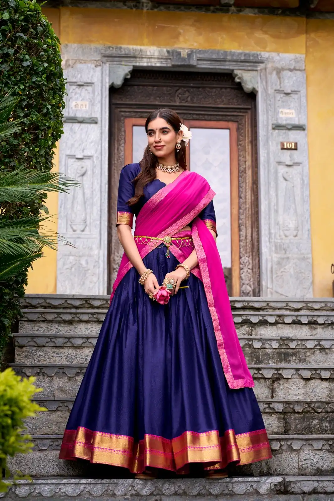 LNB 2029 Navy Blue Poly Cotton Lehenga Choli Perfect for Wedding, Party, Bridal Wear, Sangeet, Baisakhi Affordable Price ₹1899. Delivery 4-6 Working Days. | Lehenga, Bollywood Lehenga, Creative Lehenga, Designer Lehenga, Embroidered Lehenga, Party Wear Lehenga