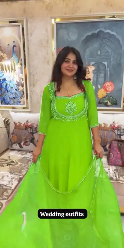 LG 2022 Parrot Green Georgette Salwar Suit with Lace Work & Embroidery Work. Exclusive Offer ₹1899. Delivery 4-6 Working Days. Shop now. | Jump Suits, Tops & Bottoms, Track Suits, Salwar suit, Casual Suits, Creative suits, Designer Suits, Palazzo Suits, Party Wear Suits, Patiala Suits, Straight Suits, Trendy Wear