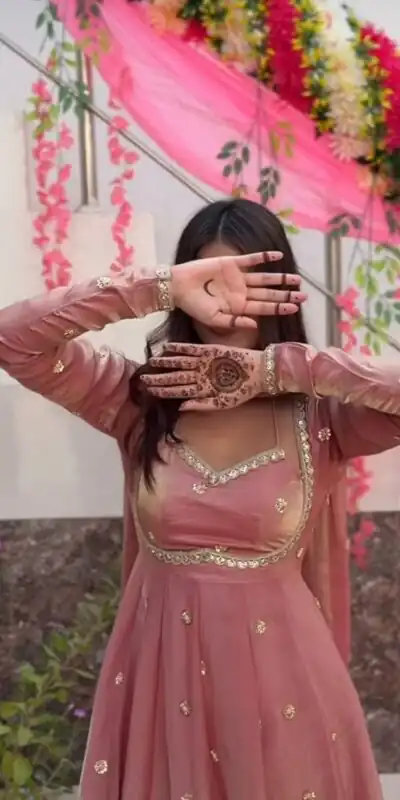 NSR 875 Peach Fendy Silk Salwar Suit with Embroidery Work & Lace Work. Best Price ₹2149. Delivery 4-6 Working Days. Shop now. | Lehenga, Bollywood Lehenga, Creative Lehenga, Designer Lehenga, Embroidered Lehenga, Party Wear Lehenga