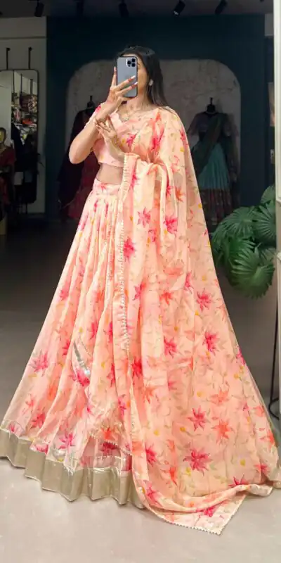 LNB 1036 Peach Color Tabby Silk with Lace Work Lehenga Choli . Wedding, Party, Festive, Events, Grab it for ₹1999. Delivery 4-6 Working Days. Shop now. | Lehenga, Bollywood Lehenga, Creative Lehenga, Designer Lehenga, Embroidered Lehenga, Party Wear Lehenga