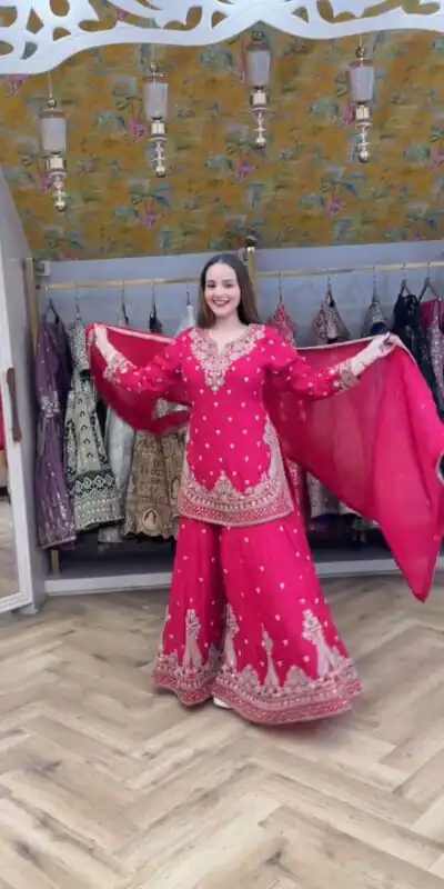 LG 2029 Pink Chinon Salwar Suit with Embroidery Work. Wedding, Party, Festive, Events, Special Price ₹2399. Delivery 4-6 Working Days. Shop now. | Jump Suits, Tops & Bottoms, Track Suits, Salwar suit, Casual Suits, Creative suits, Designer Suits, Palazzo Suits, Party Wear Suits, Patiala Suits, Straight Suits, Trendy Wear