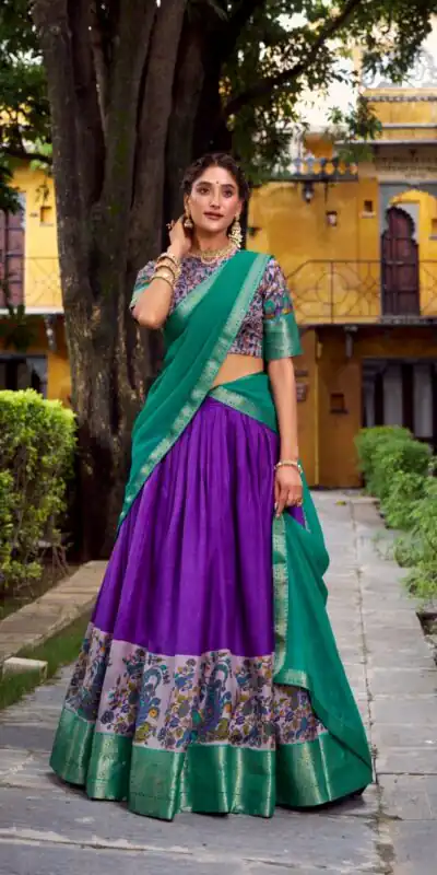 LNB 1244 Purple in Aastha Silk Lace Work & Zari Work Lehenga Choli. Grab it for ₹1349. Delivery 4-6 Working Days. Shop now. | Lehenga, Bollywood Lehenga, Creative Lehenga, Designer Lehenga, Embroidered Lehenga, Party Wear Lehenga