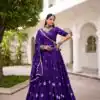 LNB 1663 Purple Color Pure Chander Bandhej Print With Lace Touch Up Lehenga Choli Wedding, Party, Festive, Events Etc. Delivery 4-6 Working Days Rs 1899 | Lehenga, Bollywood Lehenga, Creative Lehenga, Designer Lehenga, Embroidered Lehenga, Party Wear Lehenga