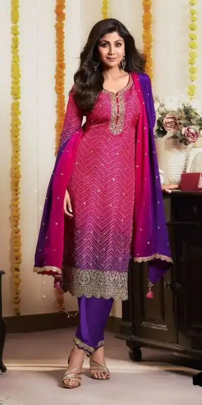 MF 1004 Purple Chinoon Silk Salwar Suit with Embroidery Work. Available at ₹1749 only. Delivery 4-6 Working Days. Shop now. | Jump Suits, Tops & Bottoms, Track Suits, Salwar suit, Casual Suits, Creative suits, Designer Suits, Palazzo Suits, Party Wear Suits, Patiala Suits, Straight Suits, Trendy Wear