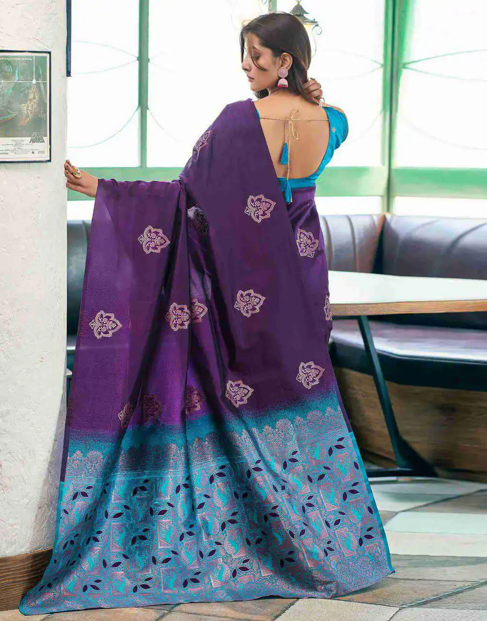 KPR 243 Royal Blue in Soft Lilian Slab Designer Work Saree .Wedding, Party, Festive, Events Available at ₹1349 only. Delivery 4-6 Working Days. Shop now. | Designer Sarees, Embroidered Sarees, Sarees, Bollywood Sarees, Creative Sarees, Ethnic Saree, Modern Digital sarees, Party Wear Sarees