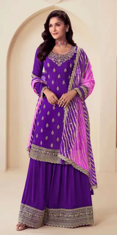 DS V 72961 Purple in Viscose Chinon Zari Work & Embroidery Work Salwar Suit . Special Price ₹2549. Delivery 4-6 Working Days. Shop now. | Jump Suits, Tops & Bottoms, Track Suits, Salwar suit, Casual Suits, Creative suits, Designer Suits, Palazzo Suits, Party Wear Suits, Patiala Suits, Straight Suits, Trendy Wear