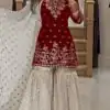 VLM 264 Red in Fox Georgette Embroidery Work & Lace Work Salwar Suit . Best Price ₹2399. Delivery 4-6 Working Days. Shop now. | Jump Suits, Tops & Bottoms, Track Suits, Salwar suit, Casual Suits, Creative suits, Designer Suits, Palazzo Suits, Party Wear Suits, Patiala Suits, Straight Suits, Trendy Wear
