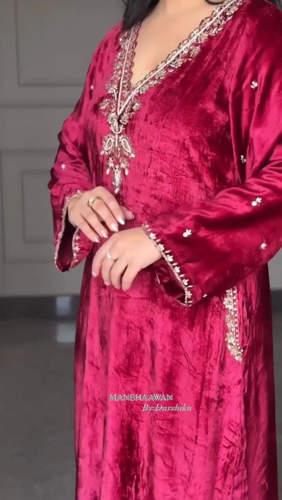 LG 2025 Red Velvet Salwar Suit with Embroidery Work & Lace Work. Exclusive Offer ₹1899. Delivery 4-6 Working Days. Shop now. | Jump Suits, Tops & Bottoms, Track Suits, Salwar suit, Casual Suits, Creative suits, Designer Suits, Palazzo Suits, Party Wear Suits, Patiala Suits, Straight Suits, Trendy Wear