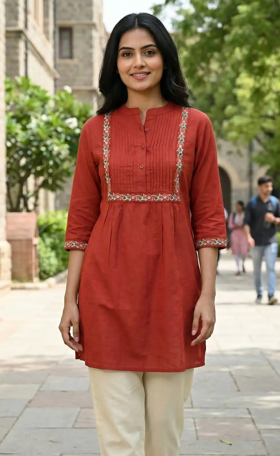 INLI Charmi vol 1 Rust Color Rayon Kurti with malti Embroidery Work. Festive Deal ₹1349. Delivery 4-6 Working Days. Shop now. | Kurti, Bollywood Kurti, Creative Kurtis, Designer Kurti, Party Wear Kurti, Selfie Kurti