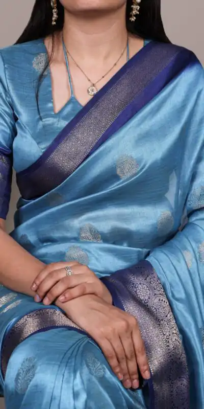 YNF 7909 Sky Blue in Rumali Silk Zari Work Saree . Wedding, Party, Festive, Events Now at just ₹1549. Delivery 4-6 Working Days. Shop now. | Designer Sarees, Embroidered Sarees, Sarees, Bollywood Sarees, Creative Sarees, Ethnic Saree, Modern Digital sarees, Party Wear Sarees