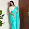 AC CHERRY Sky Blue Soft Organza With Handwork Saree Wedding, Party, Festive, Events Affordable Price ₹2099. Delivery 4-6 Working Days. Shop now. | Designer Sarees, Embroidered Sarees, Sarees, Bollywood Sarees, Creative Sarees, Ethnic Saree, Modern Digital sarees, Party Wear Sarees