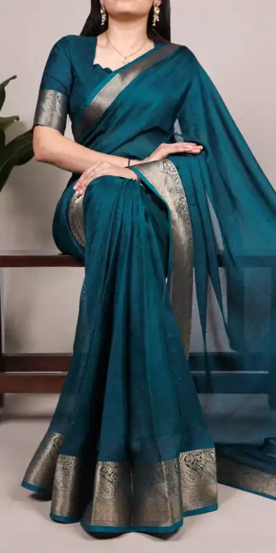 YNF 7908 Teal Mass Mello Saree with Zari Work. Wedding, Party, Festive, Events Introductory Price ₹1449. Delivery 4-6 Working Days. Shop now. | Designer Sarees, Embroidered Sarees, Sarees, Bollywood Sarees, Creative Sarees, Ethnic Saree, Modern Digital sarees, Party Wear Sarees
