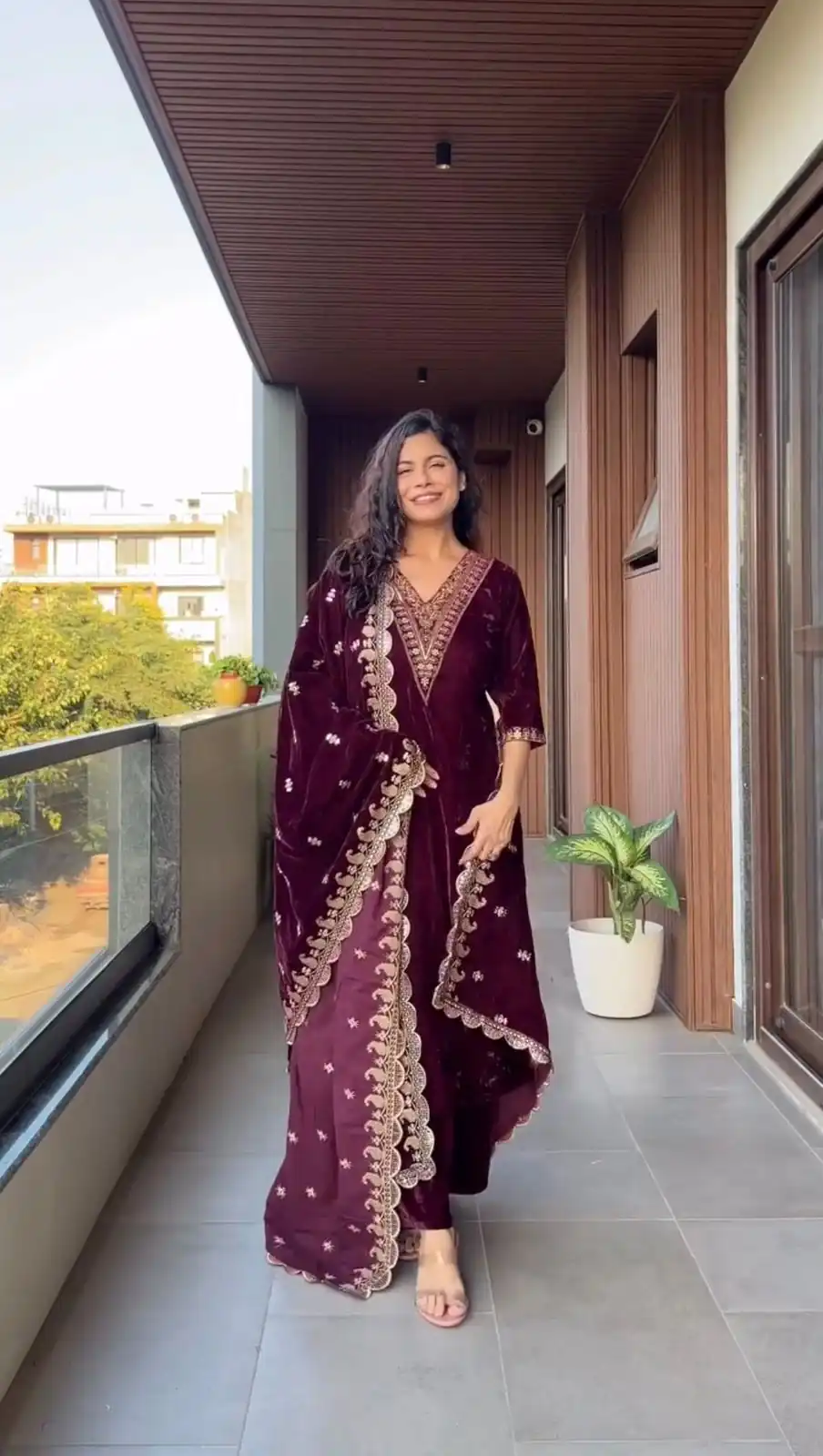 LG 2023 Wine Velvet Salwar Suit with Embroidery Work. Wedding, Party, Festive, Events Get it for ₹2029. Delivery 4-6 Working Days. Shop now. | Jump Suits, Tops & Bottoms, Track Suits, Salwar suit, Casual Suits, Creative suits, Designer Suits, Palazzo Suits, Party Wear Suits, Patiala Suits, Straight Suits, Trendy Wear